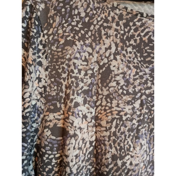 J.Jill Abstract Print Tunic Top XL Tall Soft Stretch Knit 3/4 Sleeve Relaxed Fit - Picture 2 of 11